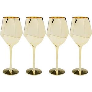 Kare Design Diamond Wijinglazen goud 4st