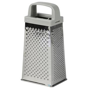 Urban Living Keuken hand rasp - 4-zijdig - grijs - 9 x 7 x 20 cm -
