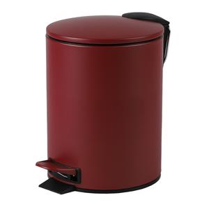 Urban Living Pedaalemmer - donkerrood - 3L - metaal - 17x23 cm - soft-close -