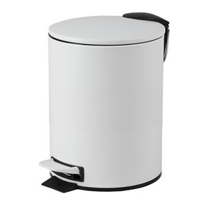 Urban Living Pedaalemmer - wit - 3L - metaal - 17x23 cm - soft-close -