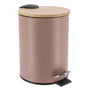 Tendance Badkamer prullenbak Bamboo vibe - soft close - taupe - 3 ltr -