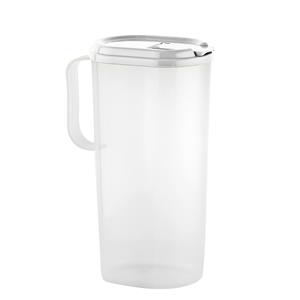 Benson Schenkkan - transparant/wit - 1,8 liter - kunststof - afsluitbare deksel - waterkan -