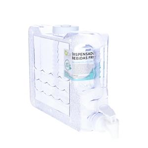 Merkloos Koelkast drank dispenser - met tap - 3L - plastic - 31 x 7 x 21 cm -