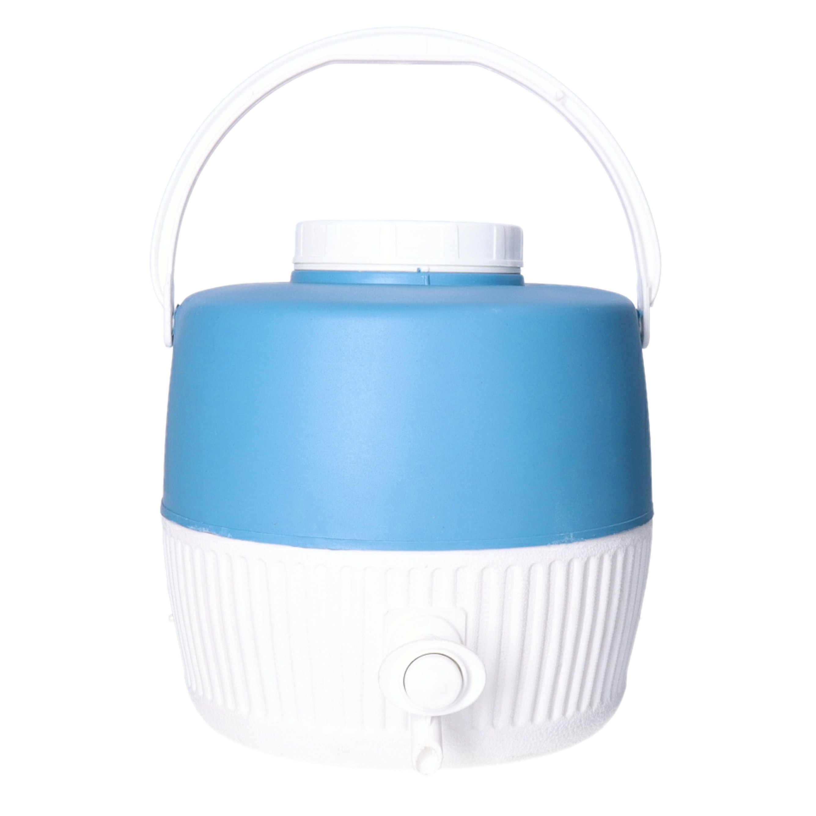 Merkloos Koelbox drank dispenser - met tap - 5L- plastic - 24 x 24 x 24 cm - draagbaar -