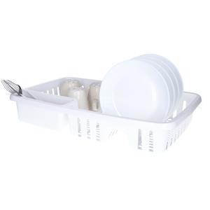 Merkloos Afwas afdruiprek - wit - kunststof - 30 x x 8 cm - afwassen en drogen -