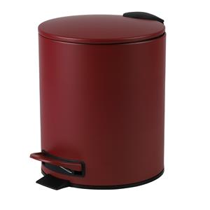 Urban Living Pedaalemmer - donkerrood - 5L - metaal - soft close -