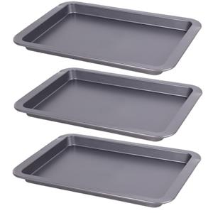 Merkloos Bakplaat - 3 stuks - universeel - 33 x 23 cm - max 220 - 240 graden celsius -