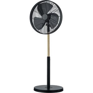 BES LED Ventilator - Trion Vikon - Statiefventilator - Staand - Rond - Mat Zwart - Aluminium