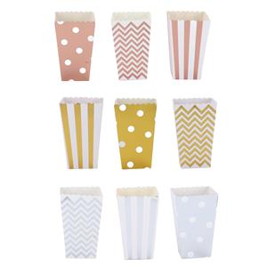 ZY-jieri 36PCS Popcorn Dozen Papier Grote Capaciteit Boven Opening Lichtgewicht Draagbare Popcorn Bekers Rose Gold