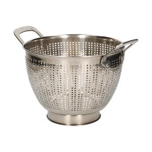 Merkloos Vergiet/zeef - Zilver - RVS - 26,5 x 15 cm - keukengerei -