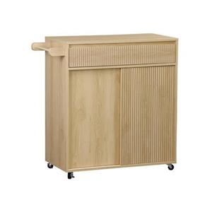 Sweeek  Keukentrolley met houtdecor 1 handgreep 1 lade 2 deuren