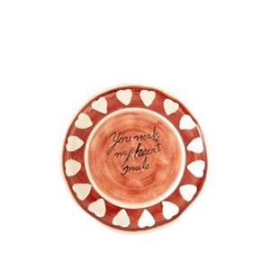 Sissy-Boy Roze dinerbord met hartjes