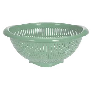 Excellent Houseware Keuken vergiet/zeef - groen - kunststof - 30 x 31 x 14 cm -