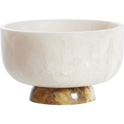 Light & Living Light&living Schaal Ø28x17 cm LEWOTOBI crème+bruin