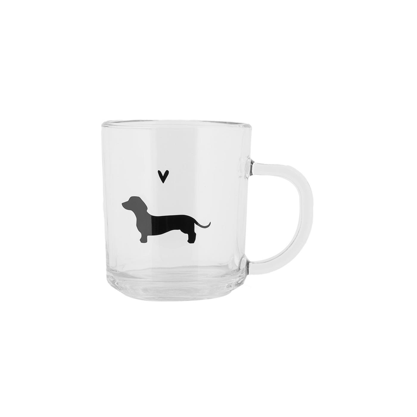 Clayre & Eef Het  Theeglas Tekkel (200 Ml, 11x8x9 Cm) Is Een Charmant En Speels