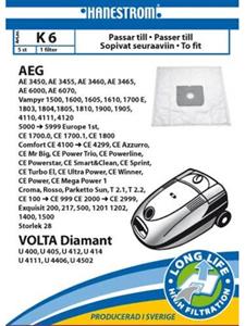 Hanestroem Vacuum Cleaner Bags K6 - 5 pcs