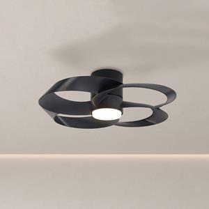 Mantra Iluminación Plafondventilator Rose zwart DC motor stil Ø 65 cm CCT