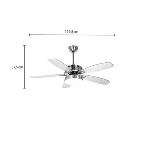 LUCANDE LED plafondventilator Kuvio, DC, stil, Ø 120 cm, CCT
