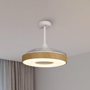 Mantra Iluminación Plafondventilator Coin Mini hout DC stil Ø 91 cm CCT