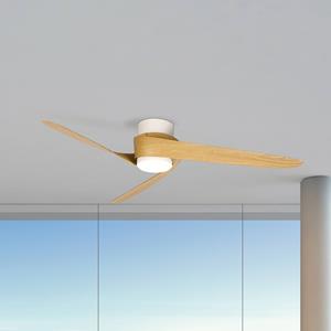 Mantra Iluminación Plafondventilator Groenland, hout, DC stil Ø 122 cm CCT