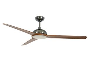 Beacon Lighting Plafondventilator met verlichting Unione, nikkel/koa, stil