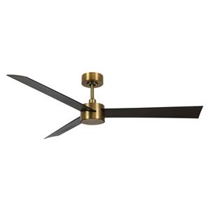 Beacon Lighting Baken ventilator met licht Klimaat IV messing/walnoot stil
