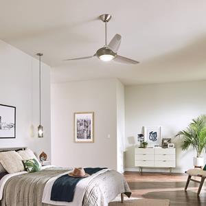 KICHLER LED plafondventilator Voya crème