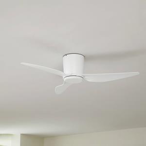 LINDBY Plafondventilator Aulo, wit, DC, stil, Ø 123 cm