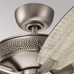 KICHLER Monarch2 52 plafondventilator, antiek tin geborsteld