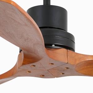 FARO BARCELONA Plafondventilator Mini Lantau S, zwart/walnoot