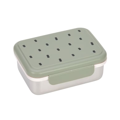 Lässig light Roestvrij stalen lunchbox, Happy Prints olive