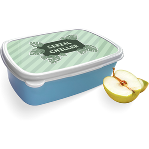 Merkloos Broodtrommel Blauw met Serial Chiller Design