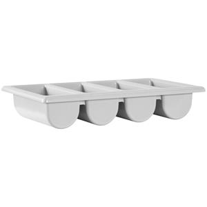 APS Bestekbak 4 vakken; 53x32.5x10 cm (LxBxH); grijs