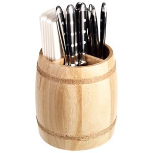 PULSIVA Bestekhouder Barrel; 14.5x13.5 cm (ØxH); naturel
