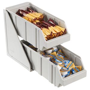PULSIVA Doorzichtige voorraaddoos Duo; 19.5x14.2x23.5 cm (LxBxH); grijs