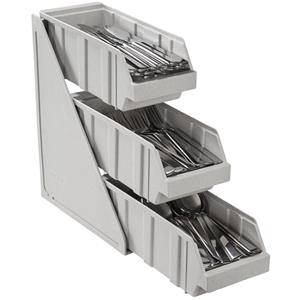 PULSIVA Doorzichtige voorraaddoos Trio; 29.5x14.2x35 cm (LxBxH); grijs