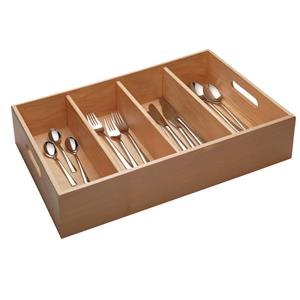 Vega Houten bestekbak; 52x31x11 cm (LxBxH); bruin