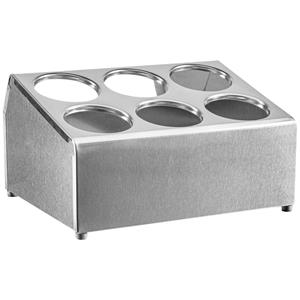 PULSIVA Bestekhouder Steel 6-vaks; 38x29.5x21 cm (LxBxH); zilver