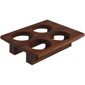 Vega Opzetstuk voor bestekhouders GN 1/2; 32.5x26.5x7.2 cm (LxBxH); walnoot; rechthoekig