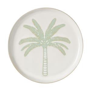 Xenos Bord palmboom - beige/groen - ø21x1.8 cm