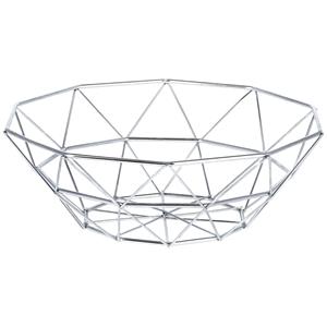 PULSIVA Brood- en fruitmand Brahms verchroomd; 27x27x9 cm (LxBxH); zilver