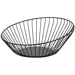 Vega Fruit- en broodmand Ciconia; 33x14 cm (ØxH); zwart; rond