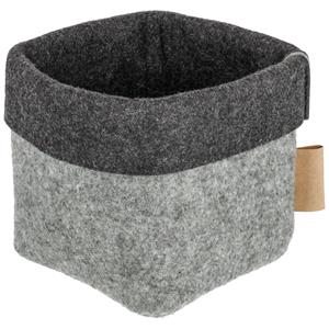 Vega Fruit- en broodmand Verdi vierkant; 19x19x15 cm (LxBxH); donkergrijs/grijs; vierkant
