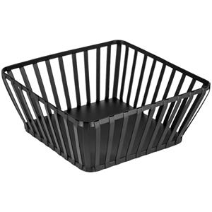Vega Brood-/fruitmand Liro vierkant; 23x23x10 cm (LxBxH); zwart; rechthoekig