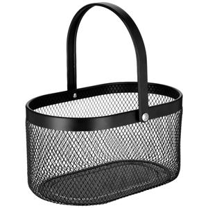 Vega Mand Asena met handvat; 33x21.5x17 cm (LxBxH); zwart; ovaal