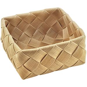 Vega Broodmand Larina vierkant; 19x19x9.5 cm (LxBxH); naturel; vierkant; 2 stuk / verpakking