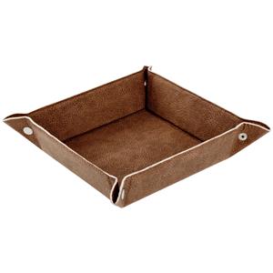 Vega Brood-/fruitschaal Shana; 20x20x5.5 cm (LxBxH); bruin; vierkant