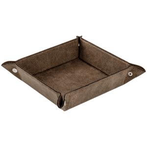 Vega Brood-/fruitschaal Shana; 20x20x5.5 cm (LxBxH); roestbruin; vierkant