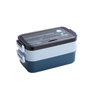 LuxeBass 2-delig Bento Lunchbox met Bestek en Soepkom - Blauw MS-33