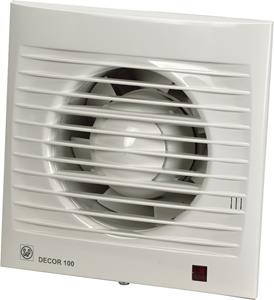 SOLER&PALAU muurventilator, 94m3/h, 230V, 13W, aansluitklem, instelbaar, met klep, lichtnet, hxb 158x158mm, inbouw 68mm, wit IP44